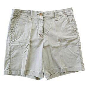 Talbots Chino Khaki Shorts 100 Cotton size 8